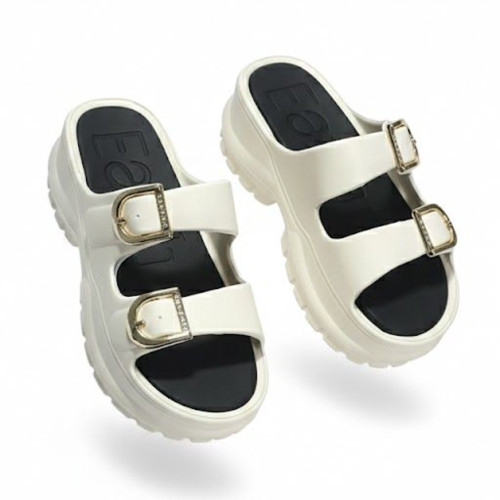 صندل راحتی طبی مشکی کرم سفید (مدل طلا )