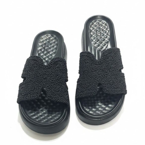 صندل زنانه مجلسی طبی مشکی گیپور (مدل 379/6پارس) عمده داریم