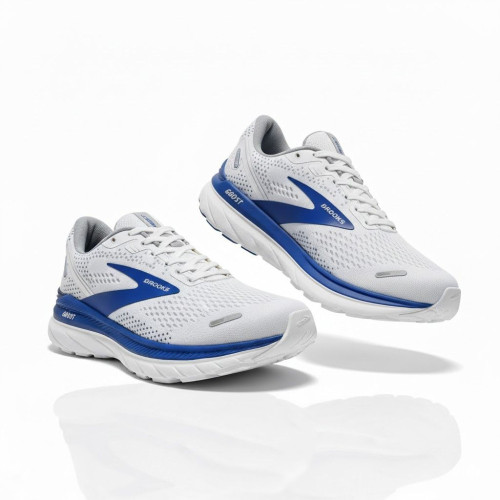 کتونی بروکس گوست 14سفید ابی متریال وارداتی