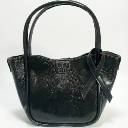 کیف چرم مشکی بزرگ (مدل 2قلو)