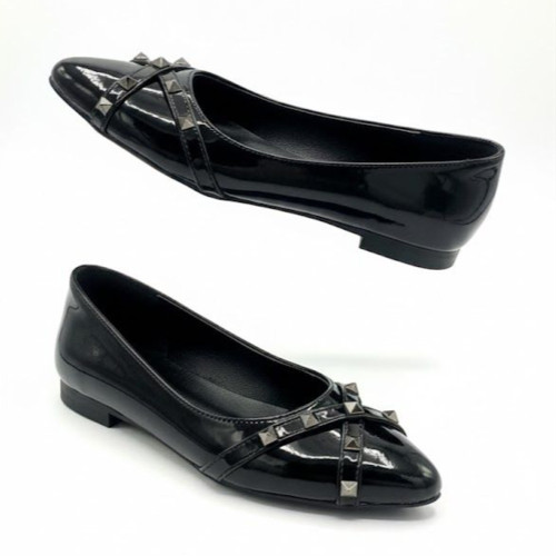 کالج زنانه مشکی ورنی چرم پارس (مدل ادلی)