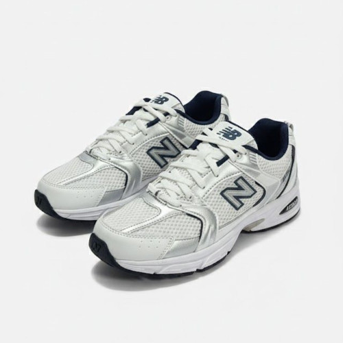 کتونی نیوبالانس سفید سرمه ایی مردانه (مدل 530)