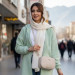 کیف دوشی کرم دو زیپ(طرح کنف)