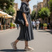 صندل لژ دار طبی کرم(مدل حلقه نگین دار)