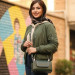 کیف دستی دوشی یشمی  (مدل ساندویچی) سایز کوچیک